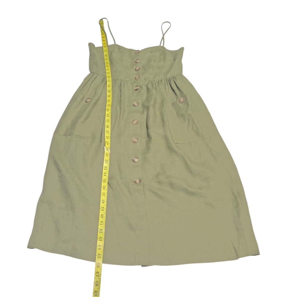Mango Linen Button Down Midi Dress Size US 6 - Picture 7 of 8